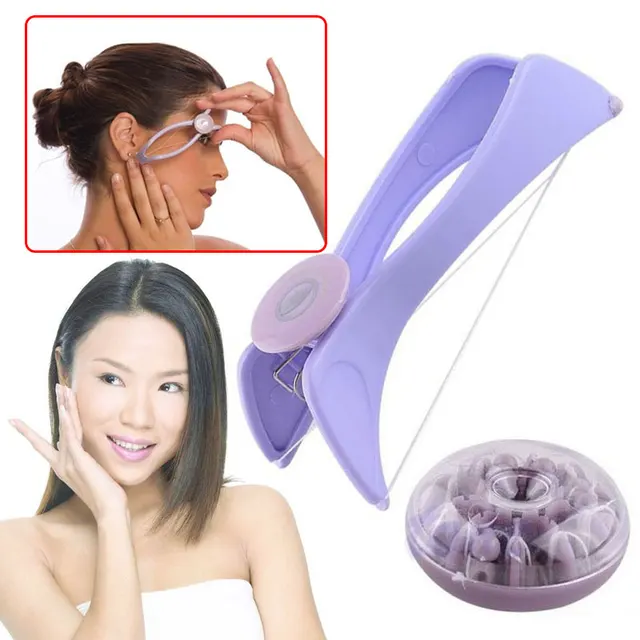 Mini Facial Hair Remover - Spring Threading Epilator -  Face Defeatherer - Hair Removal - DIY Makeup Beauty Tool for Cheeks and Eyebrows 1
