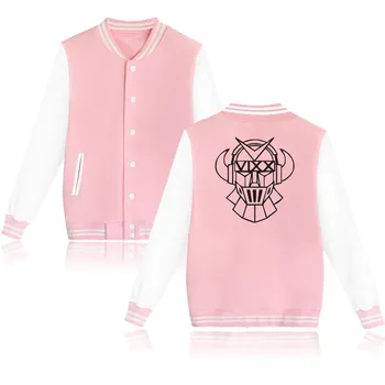 

Kpop Vixx Baseball Jacket Plus Size VIXX Logo print Women Men Sweatshirt Clothing Black Gray White VIXX Uniform Clothes Clothing