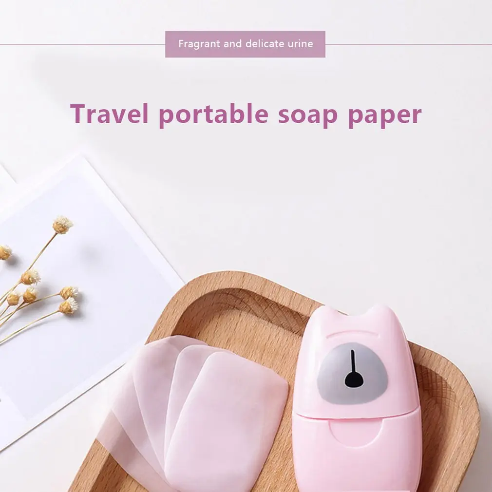 Высокое качество портативный мини ручной мыло диспенсер путешествия открытый одноразовое мыло бумага товары для путешествий мыло