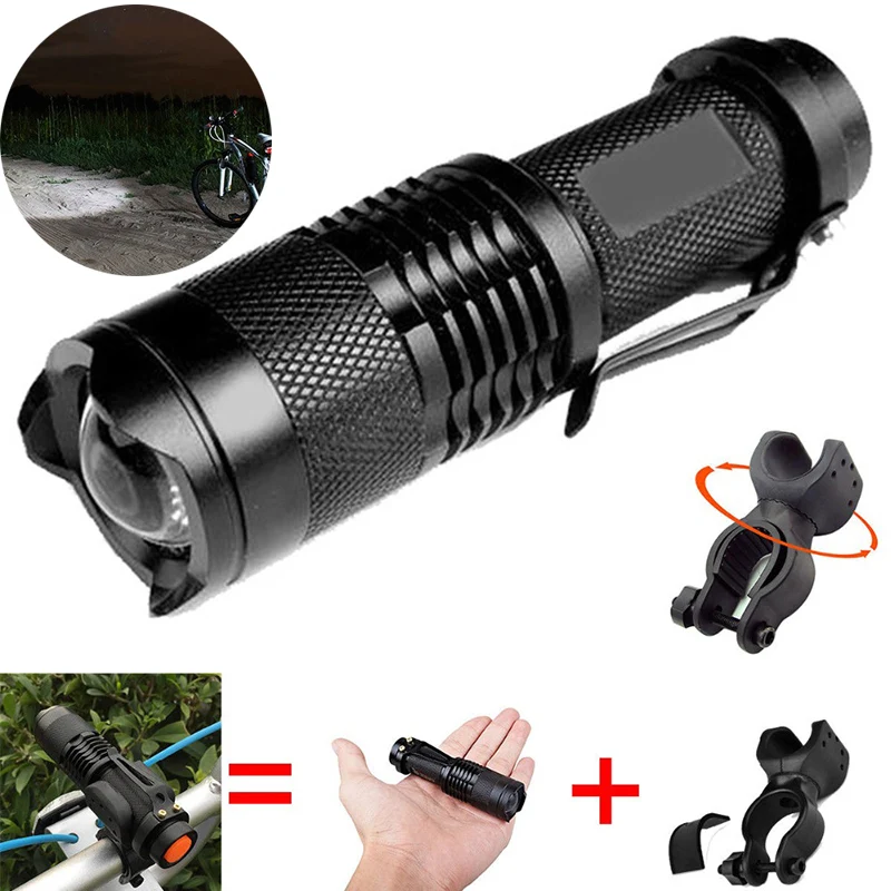 360 Degree Cycling Bike Bicycle High Power 2000 lumen Torch Zoomable Flashlight