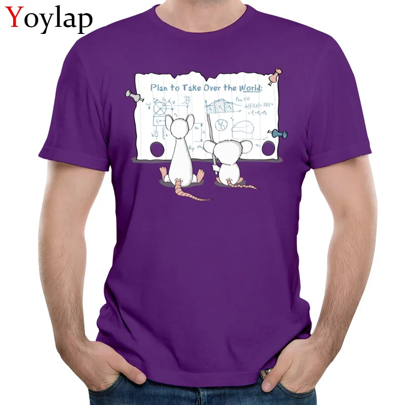  Summer T-shirts Brand New Crewneck Taking Over the World 100% Cotton Men Tops T Shirt Geek Short Sleeve Sweatshirts purple