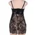 Сексуальное нижнее белье Babydoll эротическое женское черное кружевное платье