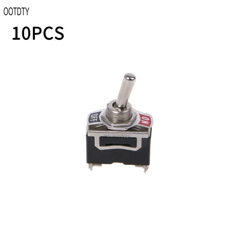 

10pcs Heavy Duty 2 Pin ON/OFF Rocker Toggle Switches Metal SPST Connector Switch 250V 15A E-TEN1021
