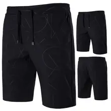 Летние Для мужчин тонкий Повседневное короткие Прохладный Печать Мужской Mid Solid Цвет шорты брюки модная Милая Панталоны Pour Hommes# AA