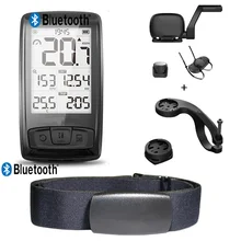 Bluetooth 4,0 умный велосипедный компьютер Каденс скорость датчик спидометра кардио Велоспорт Bluetooth Ant двойной монитор сердечного ритма полоса