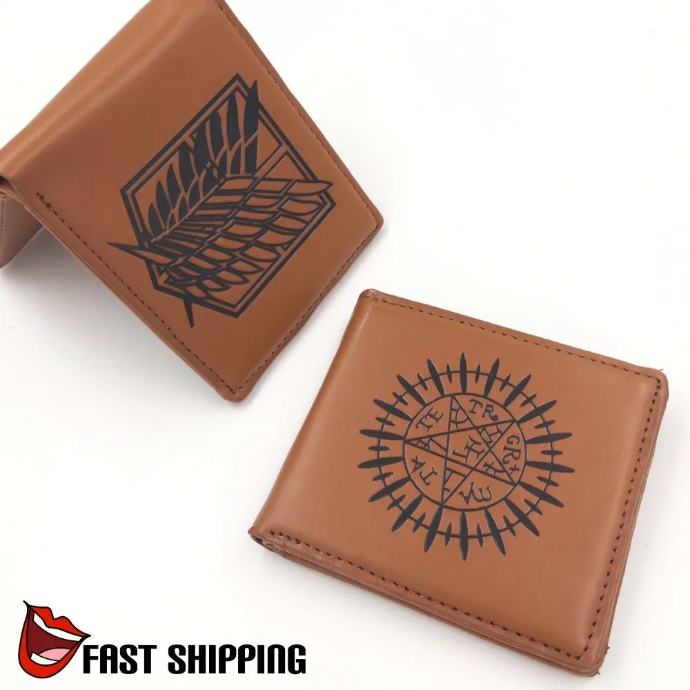 

Cartoon toy Anime Black Butler /Attack on Titan Faux leather wallet fast shipping portable gift collection action figure model