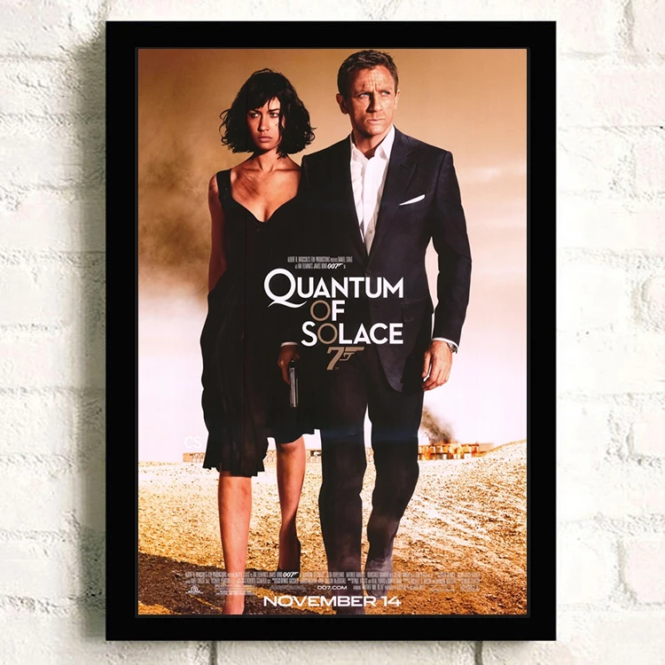 James Bond Quantum of Solace movie advertising advert Metal Sign Wall Plaque a4