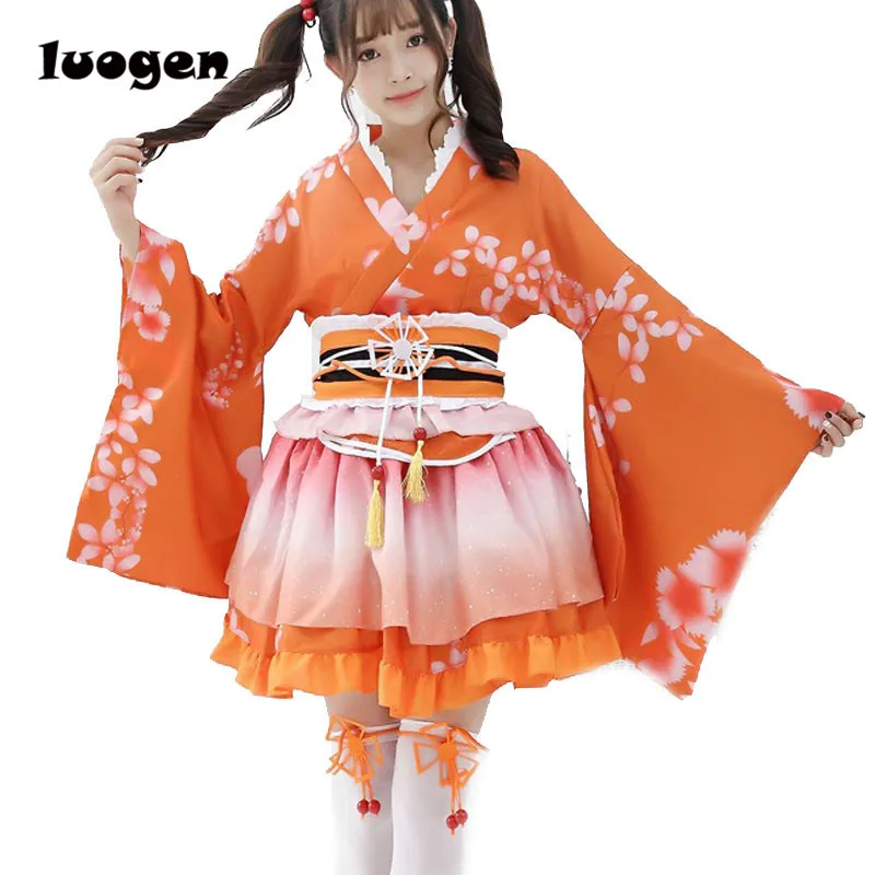 Косплей Love Live Honoka Kousaka! Lovelive кимоно для школьного идола летнее юката платье