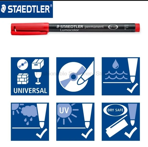 STAEDTLER 318 WP4 0,6 мм 4 цвета художественные маркерные ручки набор быстросохнущие водонепроницаемые РТ и графический Рисунок манга чернильные ручки на водной основе