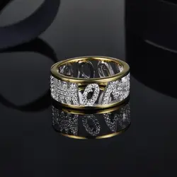 Кольцо с гравировкой S925 стерлингов цвет серебристый, золотой и желтый циркон женские модели подходит Monaco ювелирные изделия с подарком