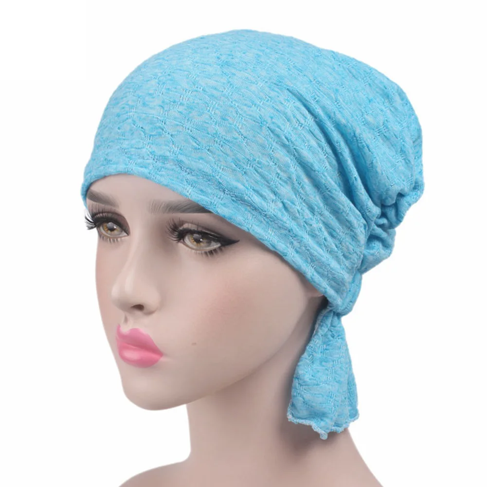 Women Hat Hair Loss Muslim Hijab Stretch Wrap Knitted Gift Turban Cotton Soft Scarf Chemo Cap Ladies