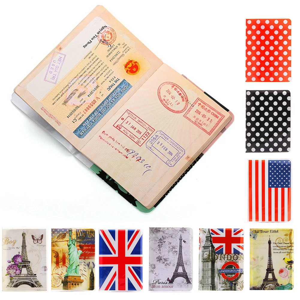 Обложка для паспорта, карта, посылка s 10 видов стилей, модный ПВХ держатель для карт, посылка для карт, водонепроницаемая, карточная посылка