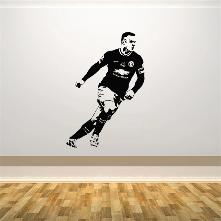 

Man United Wayne Rooney Football Art Decor Home Decor Removable Vinyl Nursery Kids Room Wall Sticker MY565