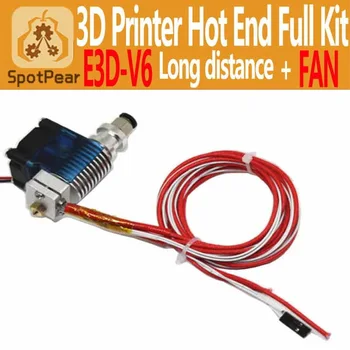 

3d printer J-Head HotEnd Kit E3D-V6 Bowden/RepRap 3d printer extruder parts accessories Long distance print head+FAN package