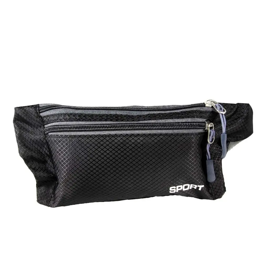 Travel Pouch Zippered Waist Compact Security Money Tablet Adjustable Belt Bags black color promotion | Спорт и развлечения