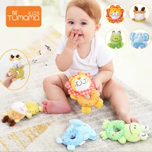 Tumama Baby Rattles 4pcs Plush Cartoon Musical Toys Soft Hanging Rattle For Newborn Educational Toys For Kids Doll For Babies   