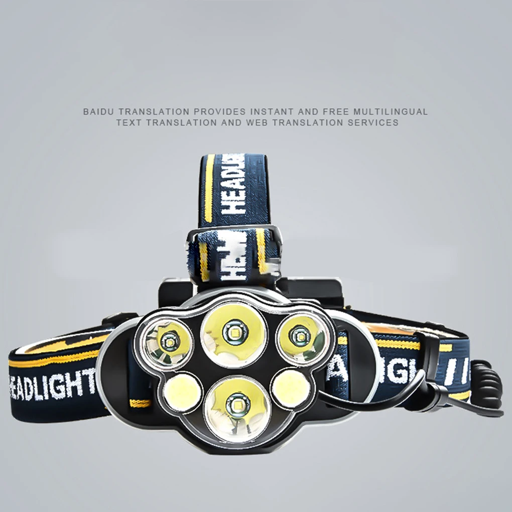 5/6 LED High Power Headlamp T6 COB Head Flashlight Torch Fishing Headlight Hunting Camping LED Forehead Lamp