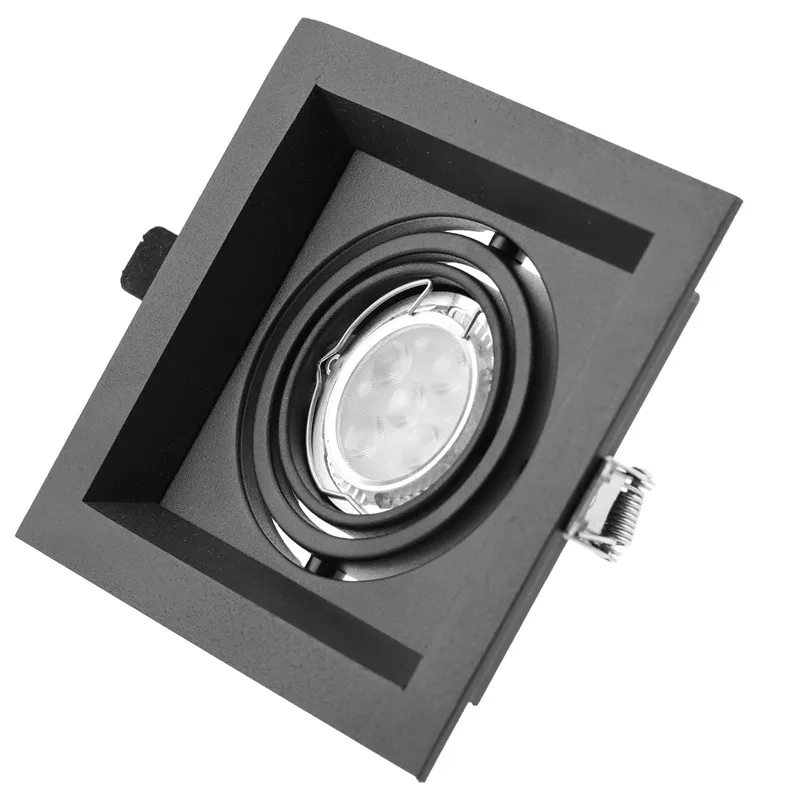 2 шт. квадратный двойное кольцо светильники анти-яркий светодиод 105 мм выреза для утопленный потолочный светильник рама GU10 Лампы Сменные