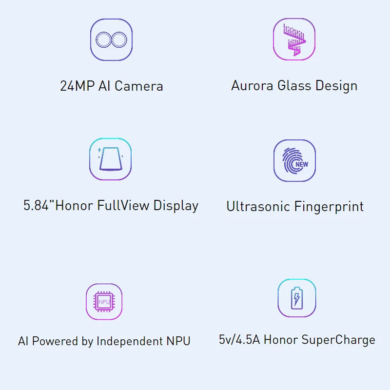 Original Global version Huawei Honor 10 4G 128G 4G LTE Smartphone 3D Curved Glass Kirin 970 AI Processor 5.8 inch Google play
