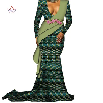 

Long Sleeve Dresses for Women Party Wedding Casual Date Dashiki African Women Sexy Dresses New African Dresses for Women WY4685