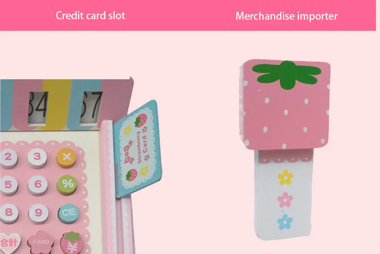 Деревянный Детский симулятор супермаркет машина для кредитных карт касса детский игровой домик деревянные игрушки Детский подарок на день рождения