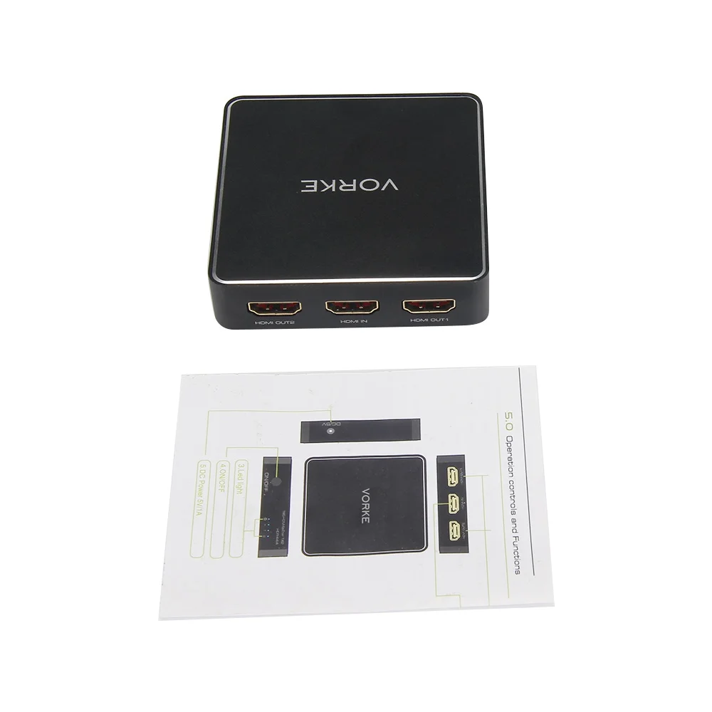 [В наличии!] vorke HD12 HDMI 2.0b Splitter 1 в 2 из 4K @ 60 Гц RGB YUV4: 4: 4 18 Гбит/с HDR 3D Поддержка s PCM Dolby