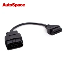 Mejor Precio OBD OBD2 16Pin Macho a Hembra Cable de Extensión de 30 cm Conector de Transferencia de Cable DEL OBD II Envío Gratis