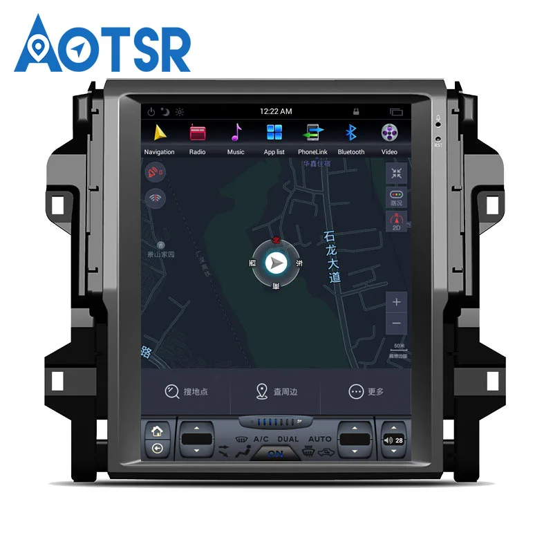 Top Vertical screen IPS PX6 4+64GB Android 8.1 Car DVD player For toyota fortuner 2016+ radio Multimedia stereo unit buit-in Carplay 3