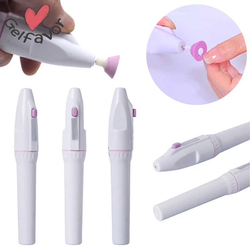 

Gelfavor 5 in1 Nail Files Salon Shaper Nail Art Care Tips Pen Electric Manicure for Nail Gel Electric Manicure Toenail Drill Bag