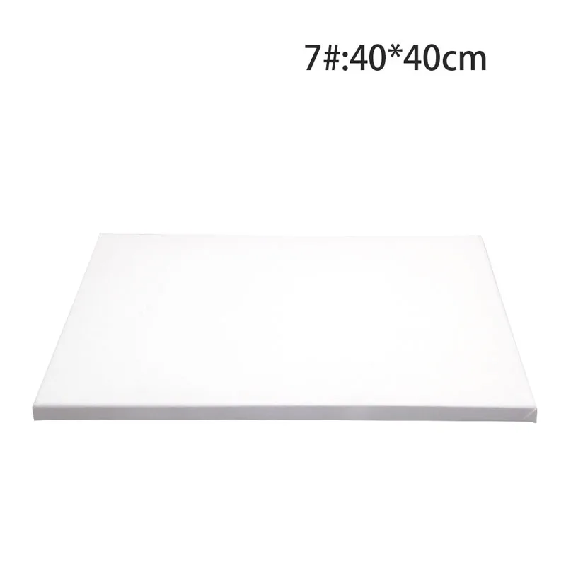 Белая пустая квадратная деревянная рама с холстом для грунтованной масляная Акриловая картина Картина DIY настенная фоторамка постер картина холст - Цвет: 40X40CM