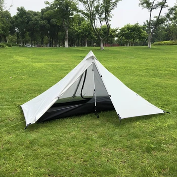 

1.5kg Oudoor Ultralight Camping Tent 4 Season Professional Rodless Tent Double Layer Waterproof Tent for 2 Persons