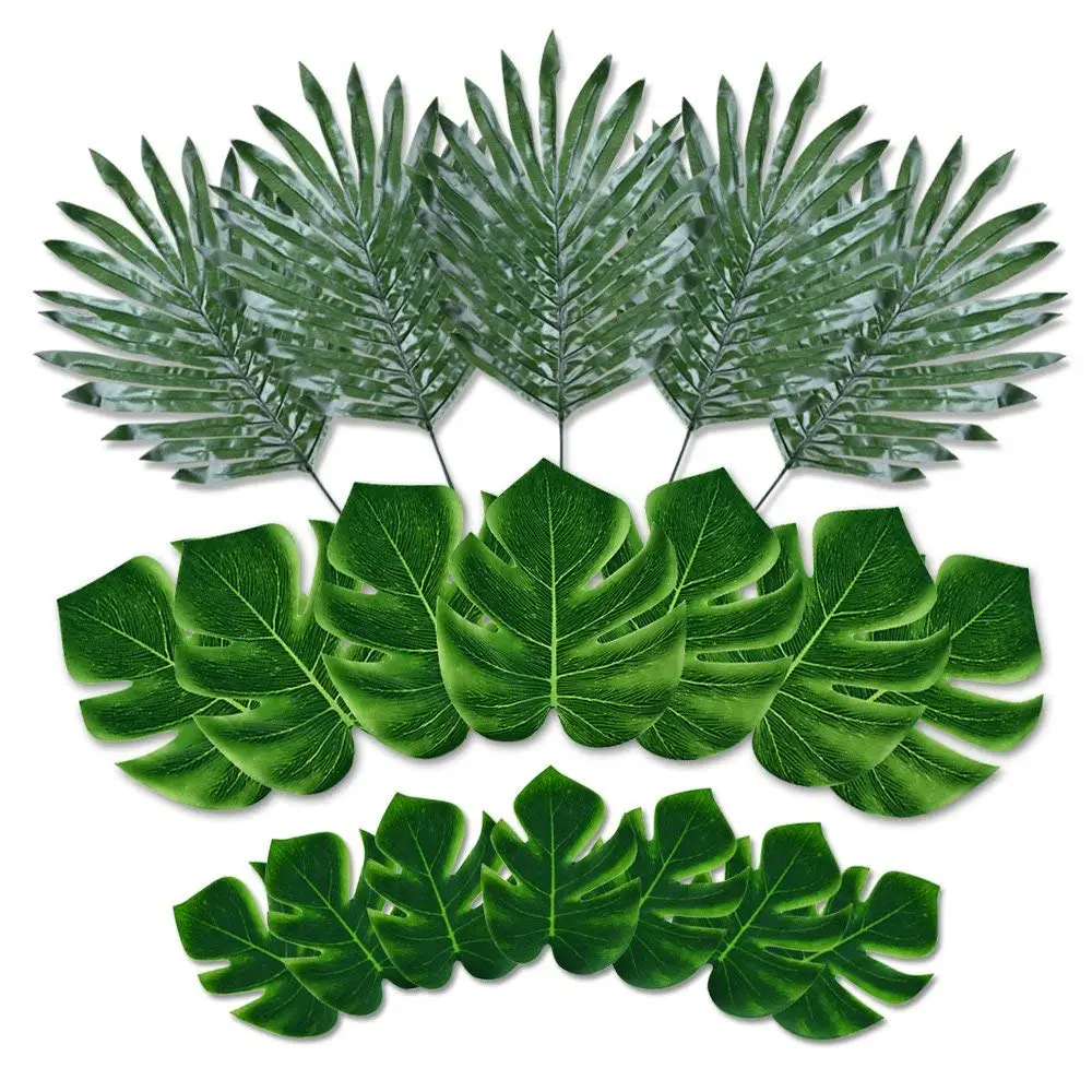 

36pcs Artificial Large Plant Leaves Tropical Palm Leaves For Simulation Leaves Plant Leaves Home Wedding Decoration