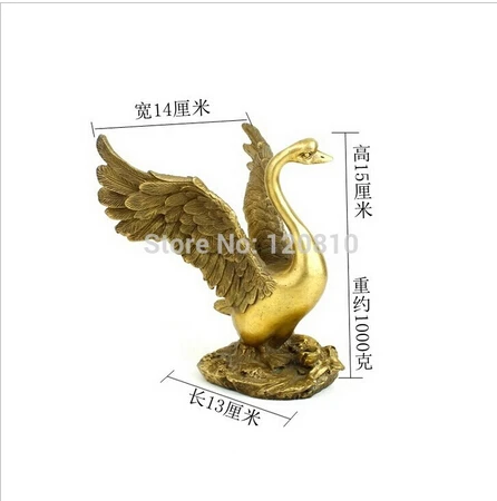 

B0601 326 Copper swan Goose ornaments crafts furnishings sent home fashion lover statue