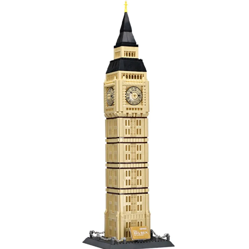 

5216 Wange Architecture The London Big Ben Model Building Blocks Enlighten Figure Toys For Children Christmas Gift
