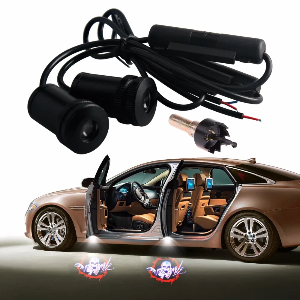 

2Pcs Free Shipping Car-styling Universal Laser Led Car Door Projector Light For Bat Car Door Welcome Light Ghost Shadow Lights