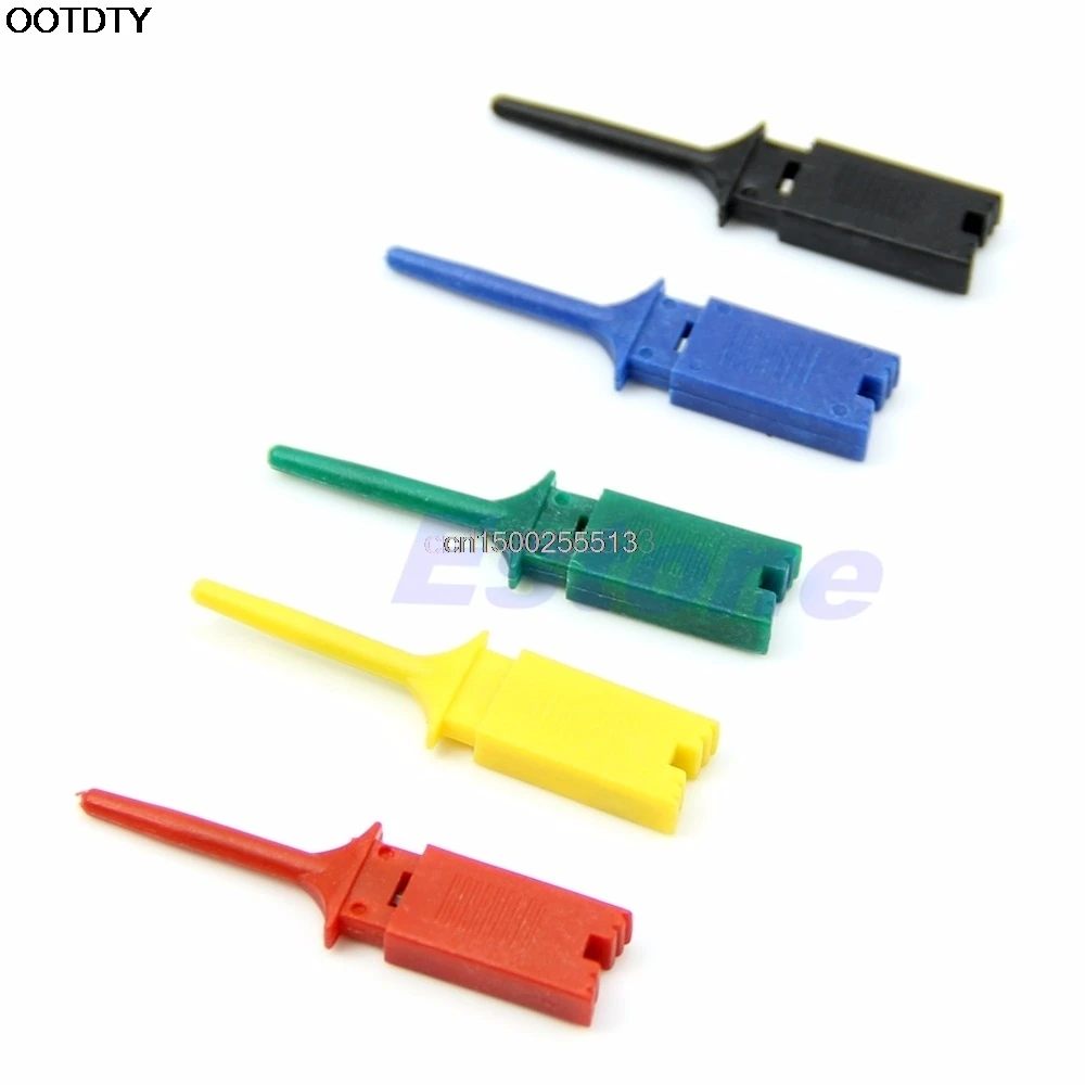 

5 Colors New 5 Pcs Test Clip Mini Grabber SMD IC Hook Probe Jumper