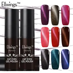 Ellwings шт. 1 шт. 3D Магнитная гель для ногтей cat's Eye UV польский DIY магнетический кошачий глаз эффект Магнитная гель лак 24 цвета лаки для ногтей