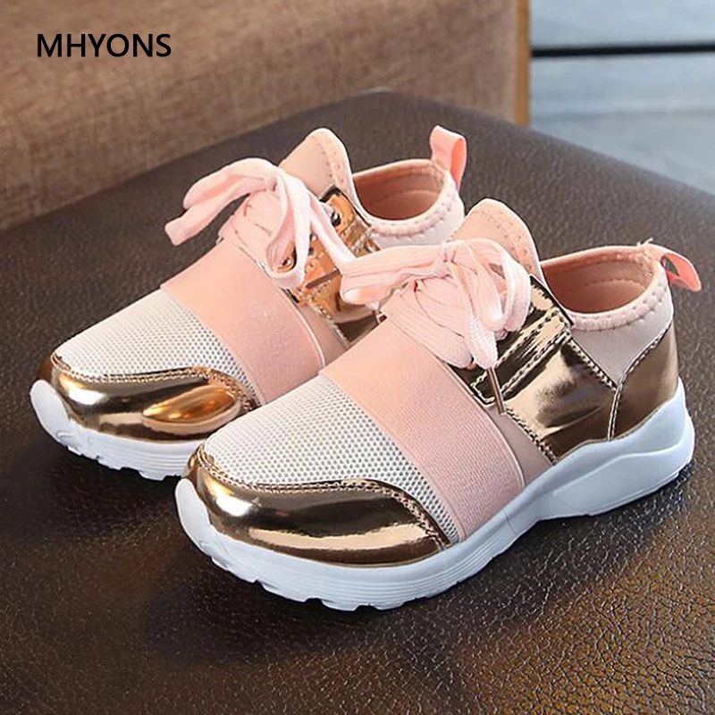 

2019 autumn new fashionable net breathable pink leisure sports running shoes for girls white shoes for boys brand kids shoes