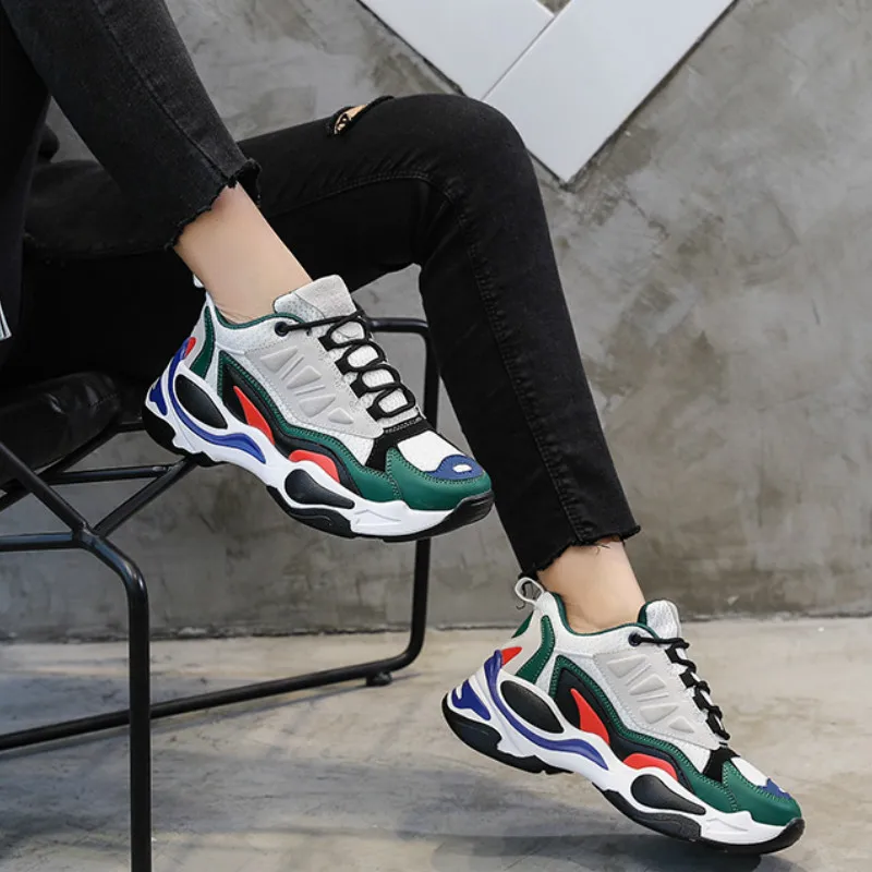 

Ins Chunky Sneakers Men Spring Summer Thick Bottom Shoes Breathable Hip Hop Sneakers Tenis Masculino Adulto Zapatos De Hombre