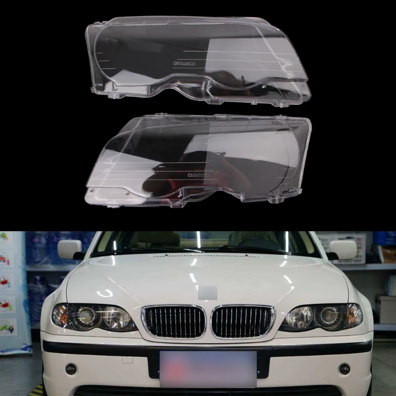 

2 Pcs/Pair Replacement Headlight Lenses Left&Right Headlamp For BMW E46 M3 2DR
