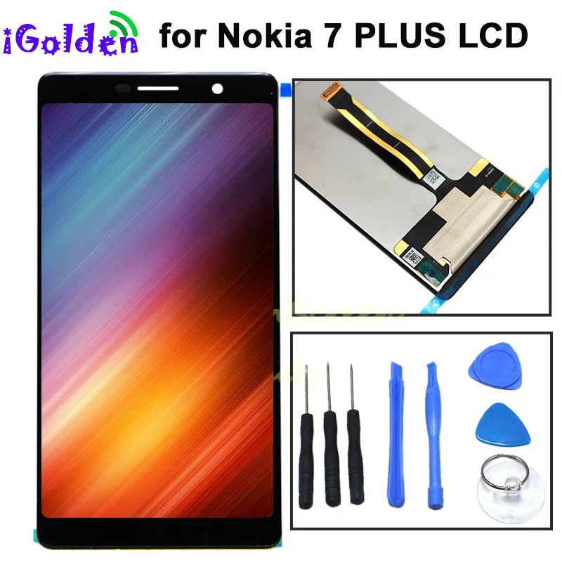 

6.0" ORIGINAL Display For Nokia 7 Plus LCD 7Plus Display Touch Screen Digitizer For Nokia E7 Plus LCD Replacment TA-1062 LCD