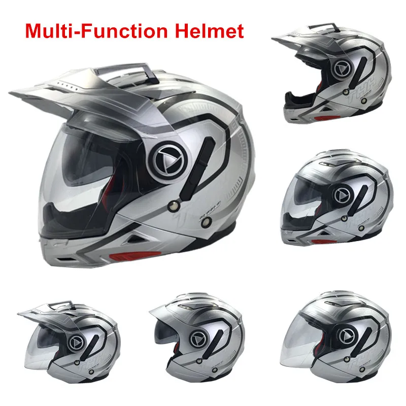 

THH TS45 Motorcycle helmet moto full face racing motocross helmets with sunny visor multi-function half face casque DOT approved
