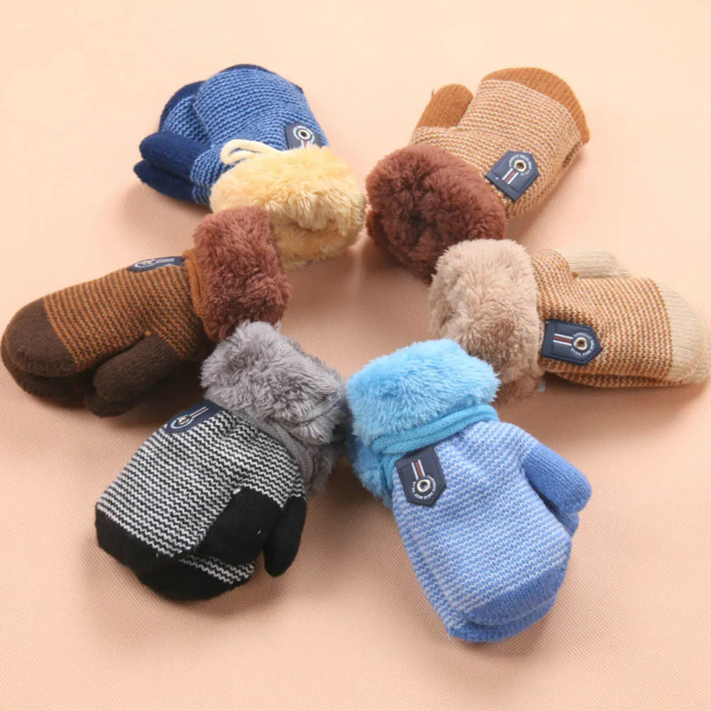 Детские перчатки, варежки, детские зимние варежки, теплые милые плотные перчатки для девочек, перчатки для мальчиков от 1 до 4 лет, одежда для малышей