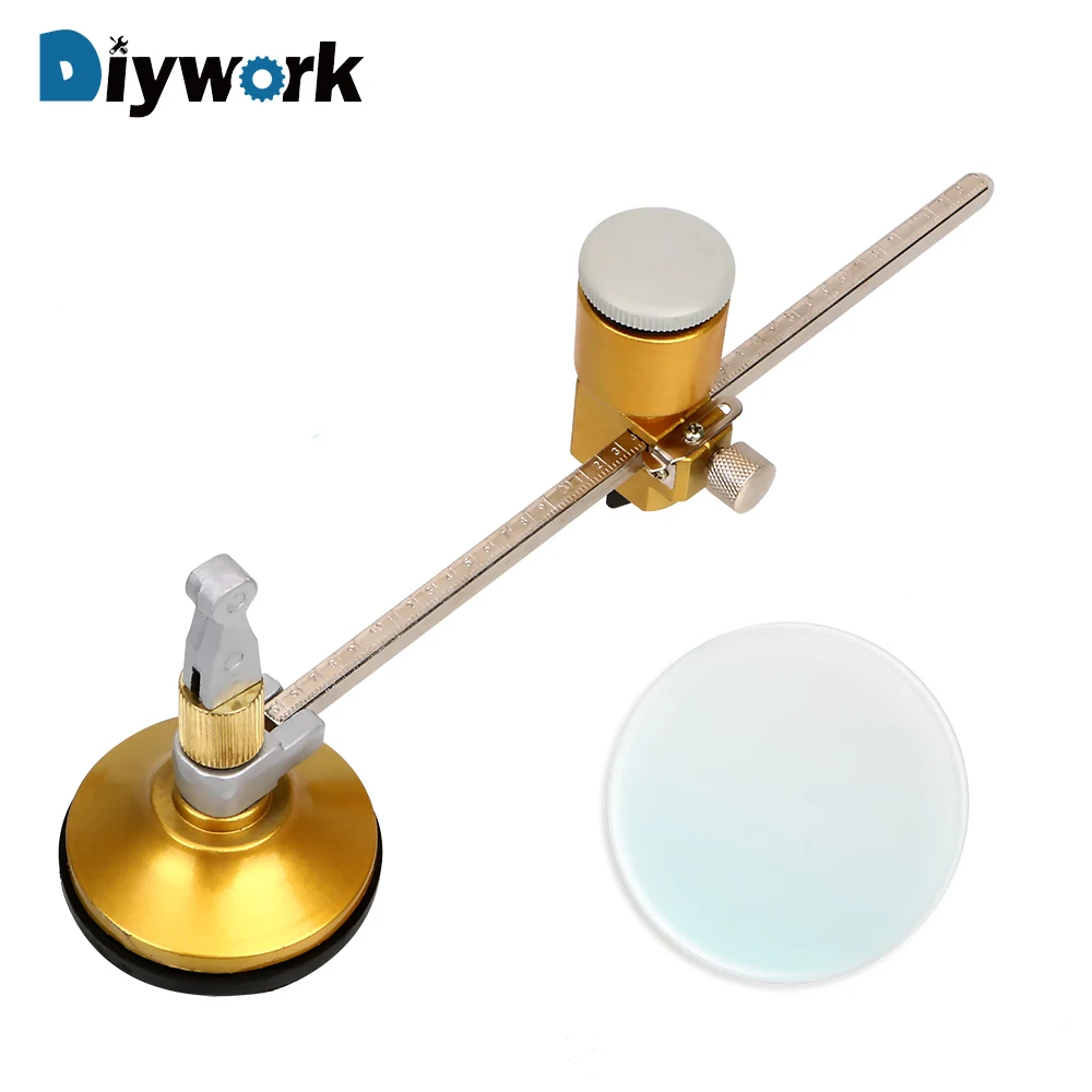 DIYWORK Compasses Glass Cutting Steel Ruler Glass Painted Round Opening