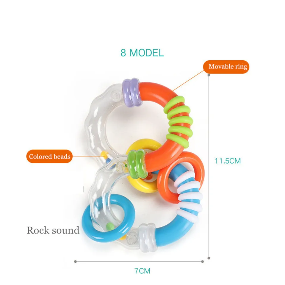 Игрушки для малышей 0-12 месяцев, пластиковая детская погремушка для маленьких мальчиков, Прорезыватель для зубов, кроватка, мобильный Колокольчик для животных, лягушка, игрушки для детей, сенсорные игрушки