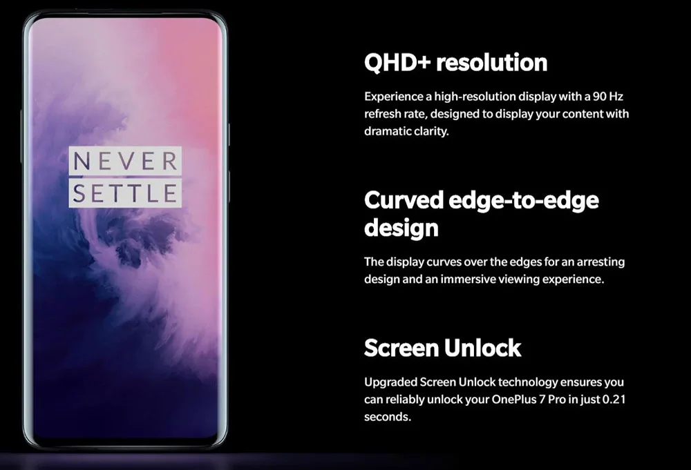 Global Oneplus 7 Pro смартфон кислород Android Snapdragon 855 AMOLED Восьмиядерный 6,6" 3120x1440 изогнутый край OTA 30W Мобильный