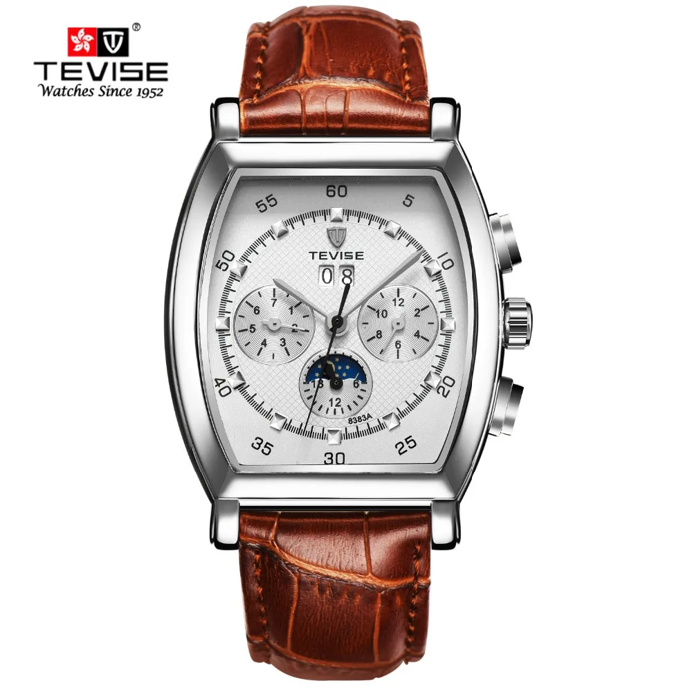 

New Arrivals Hollow Out Mechanical Watch Brand Men's Top Quality Bussiness Fashion Tonneau Watch Waterproof