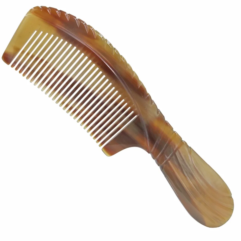 Natural Handmade Vietnam Ox Buffalo Horn Comb Anti Static Comb Hair