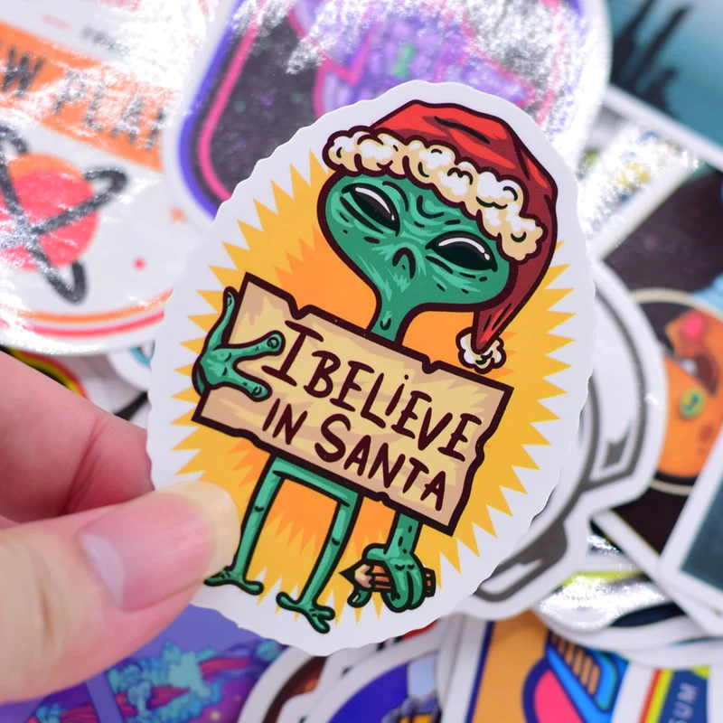 50pcs/set Alien Sticker Funny Kids Toy Stickers for Laptop Luggage Motorcycle Sticker Bomb JDM Decals