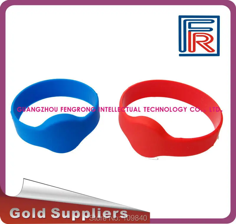 

5pcs 55mm Red 125KHz RFID silicone Wristbands with TK4100(compatible EM4100),proximity waterproof RFID bracelet samples